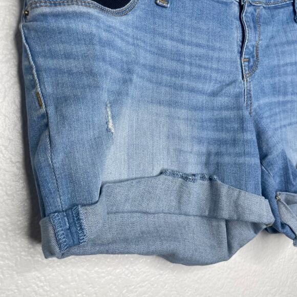 Isabel Maternity Womens Shorts Size 27 Denim Blue Light Wash Midi Jean - Picture 8 of 12